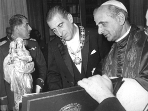 Eduardo Frei Montalva y Papa Paulo VI en el Vaticano, 1965.