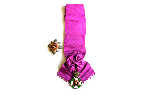 Condecoración de la Orden de Leopoldo de Bélgica