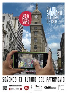 Uno de los afiches oficiales para el Día del Patrimonio Cultural de Chile 2015