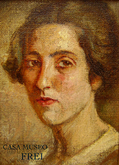 Retrato de Gabriela Mistral realizado por Juan Francisco González.