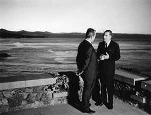 Eduardo Frei Montalva y Willy Brandt en Palacio Cerro Castillo, Viña del Mar. 12 de Octubre de 1968. 