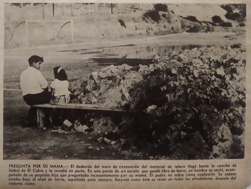 Padre e hija frente a la tragedia en la que perdieron a su esposa y madre. Revista Flash del 1 de abril de 1965. Archivo Casa Museo Eduardo Frei Montalva